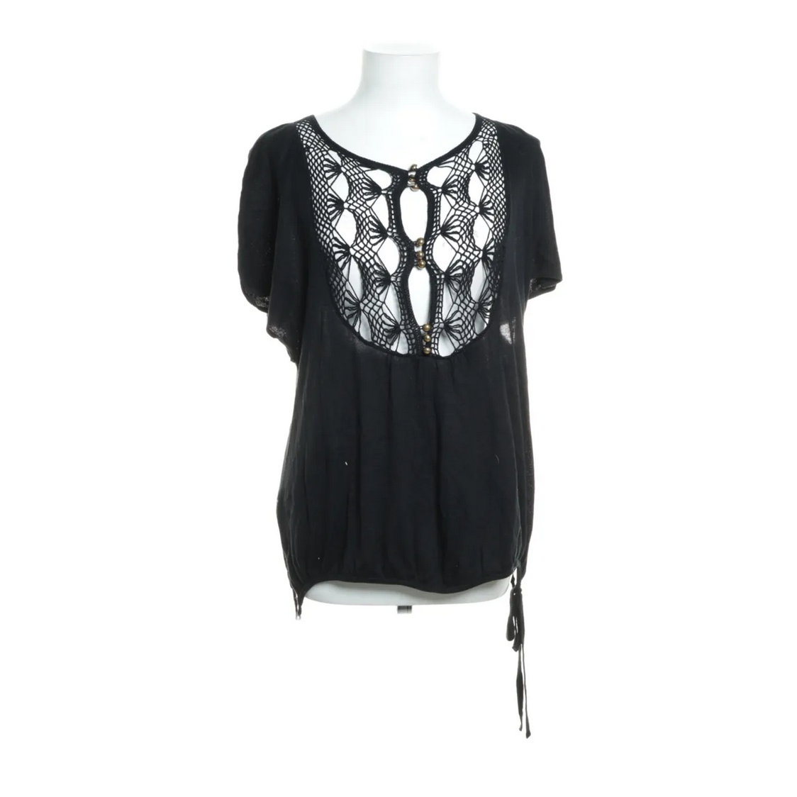 Marlene Birger cottonsilk top med virkat mönster stl S/M