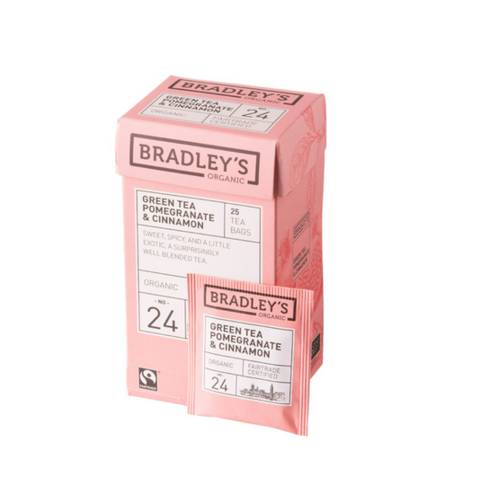 Bradley’s Green Tea Pomegranate & Cinnamon EKO 25-p